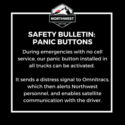 Northwest Tank Lines Safety Bulletin: Panic Button