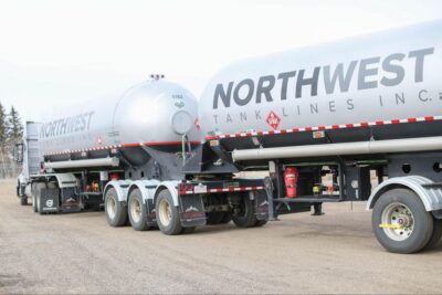 The Northwest Tank Line truck symbolizes support for drivers' mental well-being on the road.